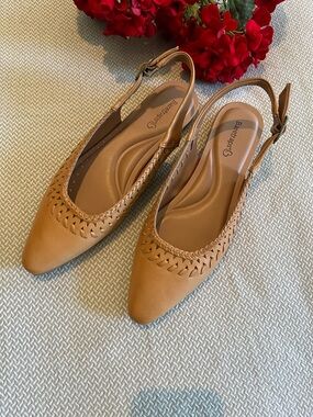 Baretraps Women's Rachael Brown Slingback Pointed Toe Shoes Size 6